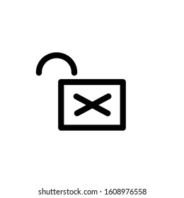 Unlocked line icon  outline vector logo illustration  linear pictogram isolated on white
