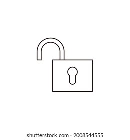 unlocked lock icon, lock symbol vector illustration