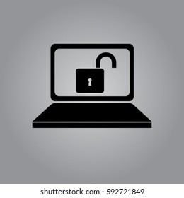 Unlocked notebook vector icon