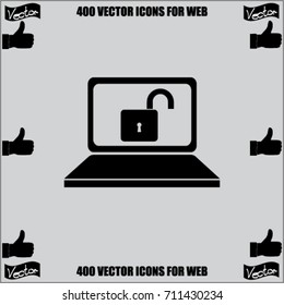 Unlocked notebook vector icon