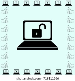 Unlocked notebook vector icon