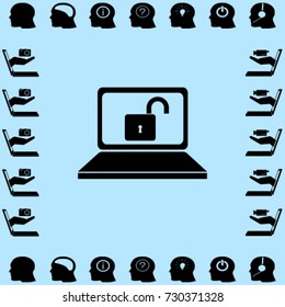 Unlocked notebook vector icon
