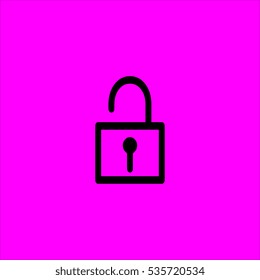 unlocked padlock icon flat disign