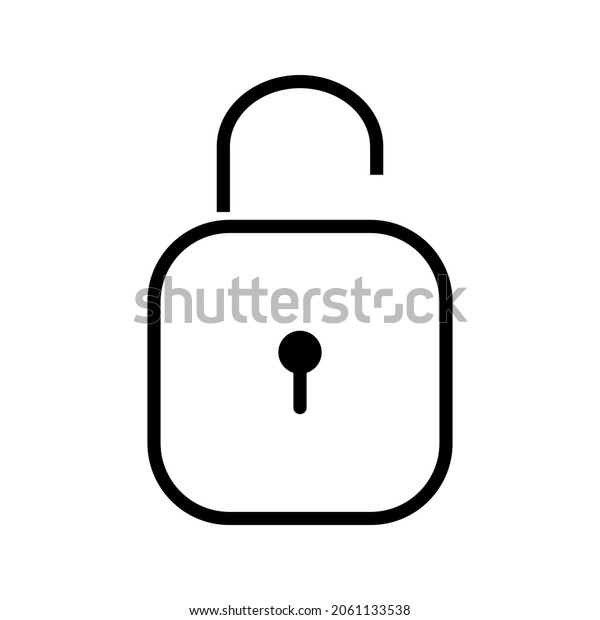 unlocked padlock icon, isolated vector illustration\
EPS 10