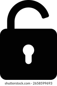 Icono de candado desbloqueado – Símbolo de seguridad de acceso abierto