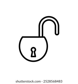 Unlocked padlock icon representing access or security clearance.