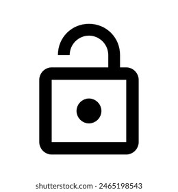 Unlocked padlock icon vector design in eps 10