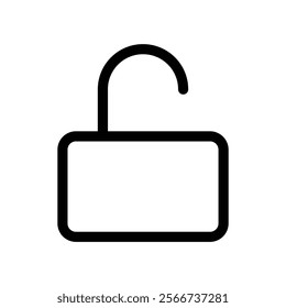 Unlocked Padlock Icon. Vector Files And Editable Strokes
