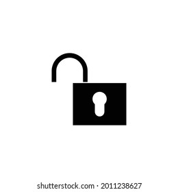 unlocked padlock icon, padlock icon vector symbol illustration