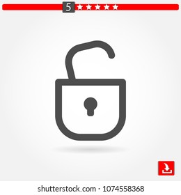 unlocked padlock vector icon