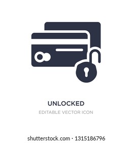 unlocked security of cit transaction icon on white background. Simple element illustration from Security concept. unlocked security of cit transaction icon symbol design.