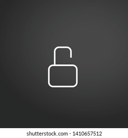 Unlocked Security vector icon. Unlocked Security concept stroke symbol design. Thin graphic elements vector illustration, outline pattern for your web site design, logo, UI. EPS 10.