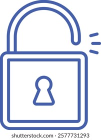 Unlocked vector icon. Can be used for printing, mobile and web applications.