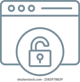 Unlocked vector icon. Can be used for printing, mobile and web applications.