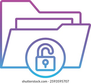 Unlocked vector icon. Can be used for printing, mobile and web applications.