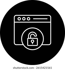 Unlocked vector icon. Can be used for printing, mobile and web applications.