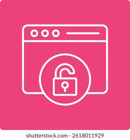 Icono de Vector desbloqueado. Se puede utilizar para aplicaciones de impresión, móviles y de Web.