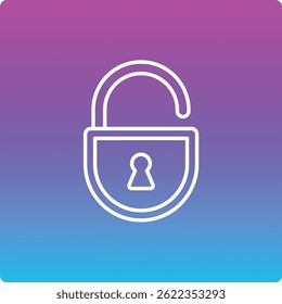 Icono de Vector desbloqueado. Se puede utilizar para aplicaciones de impresión, móviles y de Web.
