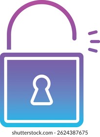 Icono de Vector desbloqueado. Se puede utilizar para aplicaciones de impresión, móviles y de Web.