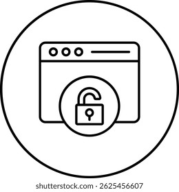 Icono de Vector desbloqueado. Se puede utilizar para aplicaciones de impresión, móviles y de Web.