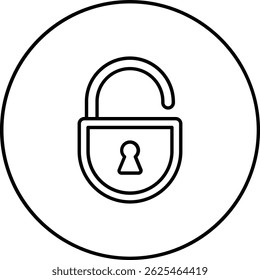 Icono de Vector desbloqueado. Se puede utilizar para aplicaciones de impresión, móviles y de Web.