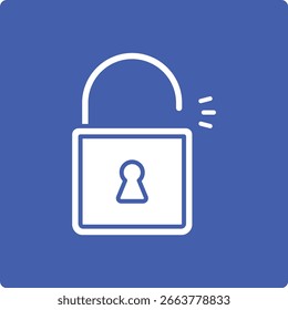 Icono de Vector desbloqueado. Se puede utilizar para aplicaciones de impresión, móviles y de Web.