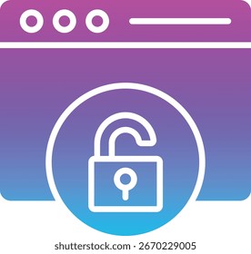 Icono de Vector desbloqueado. Se puede utilizar para aplicaciones de impresión, móviles y de Web.