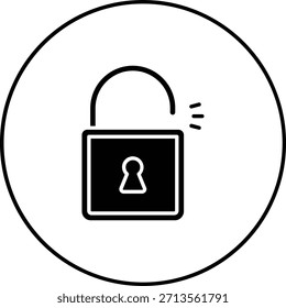 Icono de Vector desbloqueado. Se puede utilizar para aplicaciones de impresión, móviles y de Web.