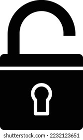 Unlocked Vector Icon Design Illustration
