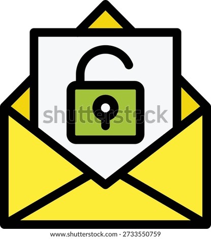 Unlocked Vector Icon Design Illustration