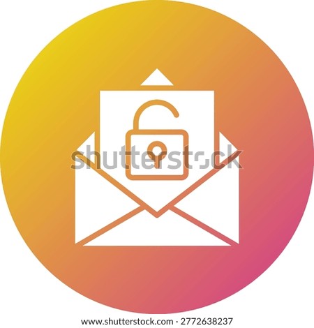Unlocked Vector Icon Design Illustration