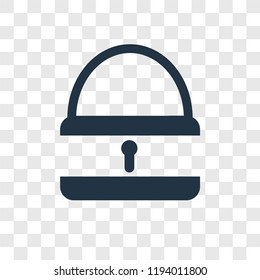 Unlocked vector icon isolated on transparent background, Unlocked transparency logo concept