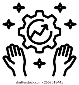 Unlocking Business Potential Icon Line Vector Illustration