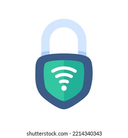 Unlocking the padlock with authentication technology. privacy protection concept