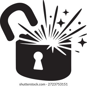 Unlocking potential isolated on white background, Vector, illustration