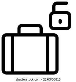 Unlocking your bag for the check at airport