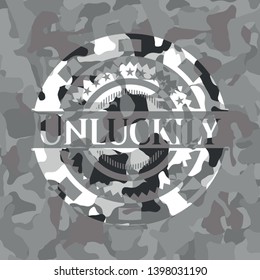 Unluckily on grey camo pattern