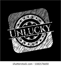 Unlucky with chalkboard texture