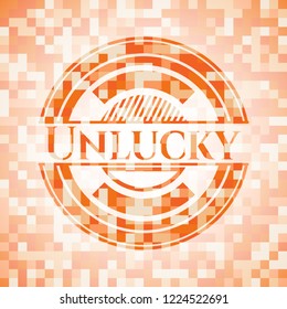 Unlucky orange mosaic emblem