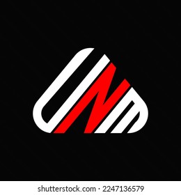 UNM letter logo creative design with vector graphic, UNM simple and modern logo.