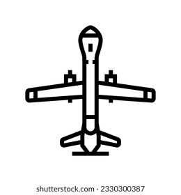 unmanned aerial vehicle aeronautical engineer line icon vector. unmanned aerial vehicle aeronautical engineer sign. isolated contour symbol black illustration