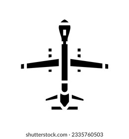 unmanned aerial vehicle aeronautical engineer glyph icon vector. unmanned aerial vehicle aeronautical engineer sign. isolated symbol illustration