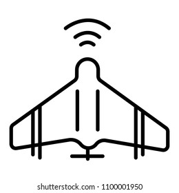 Unmanned Aerial Vehicle Icon In Single Color. Aviation Technology Military Drone Modern Warfare
