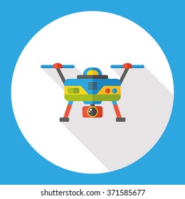 Unmanned Helicopter flat icon