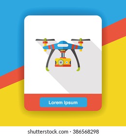 Unmanned Helicopter flat icon