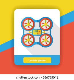Unmanned Helicopter flat icon