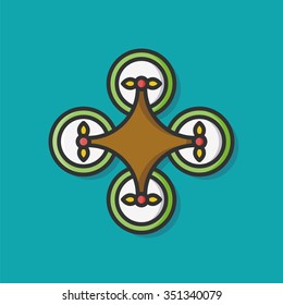 Unmanned Helicopter vector icon
