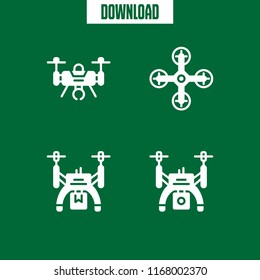 unmanned icon. 4 unmanned vector set. drone icons for web and design about unmanned theme