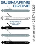 Unmanned Submarine vehicle drone submersive USA