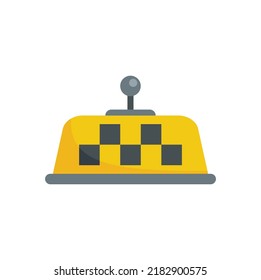 Unmanned taxi position sensor icon. Flat illustration of Unmanned taxi position sensor vector icon isolated on white background